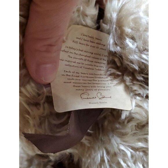 Russ Berrie 12” Radcliffe Bears From the Past Teddy Bear stuffed animal - Picture 4 of 14